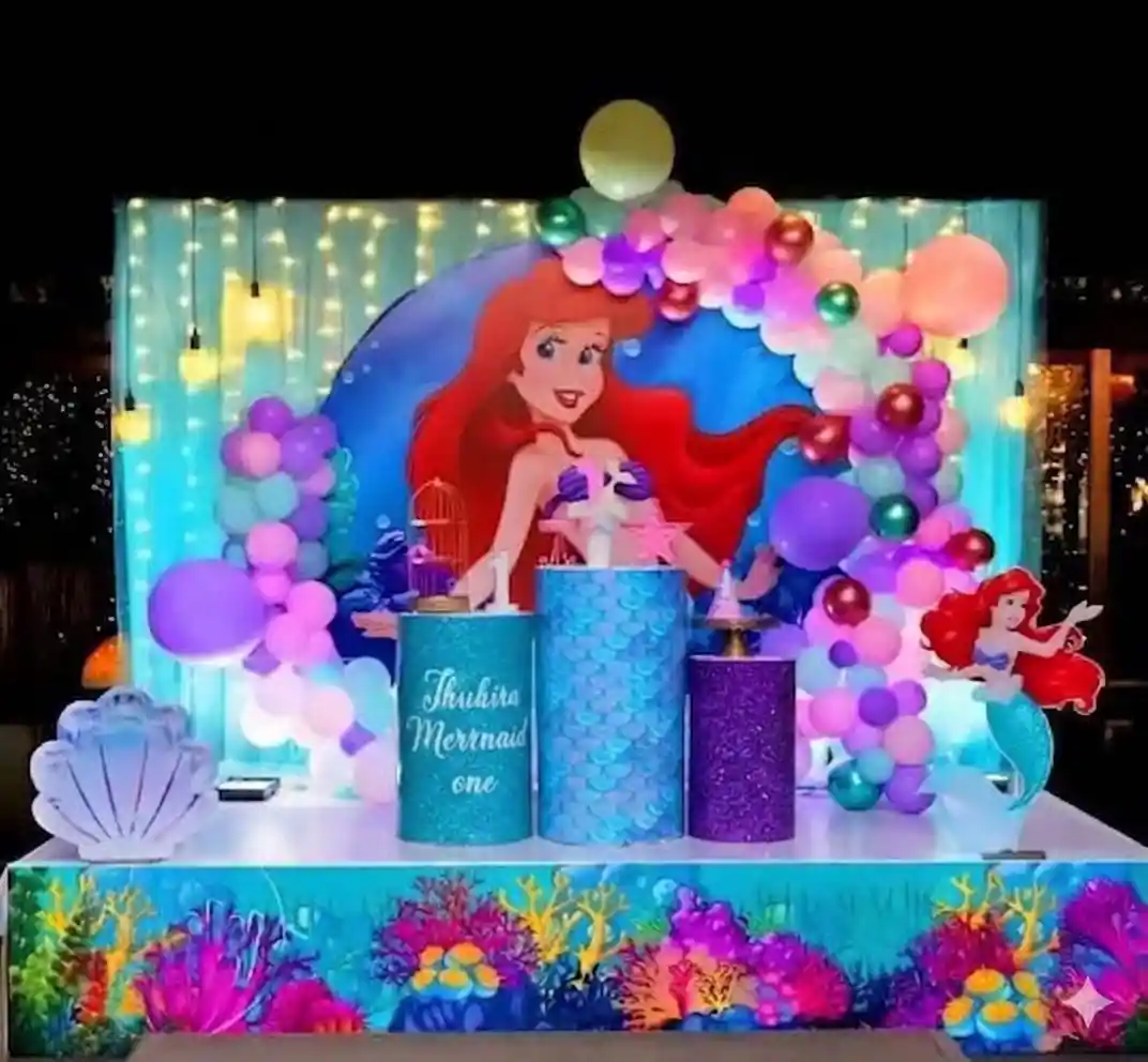 Mermaid Birthday Theme Stage Decorations